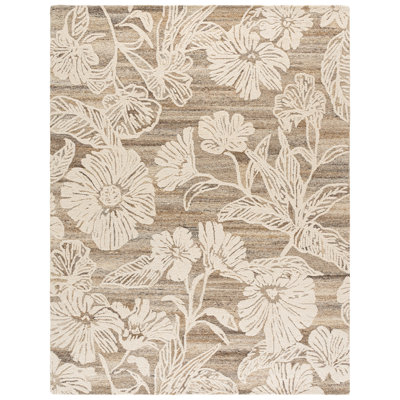 Blossom Hand Tufted Wool;Cotton Floral Indoor Rug