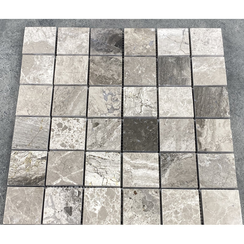 2" x 2" Marble Grid Mosaic Wall & Floor Tile