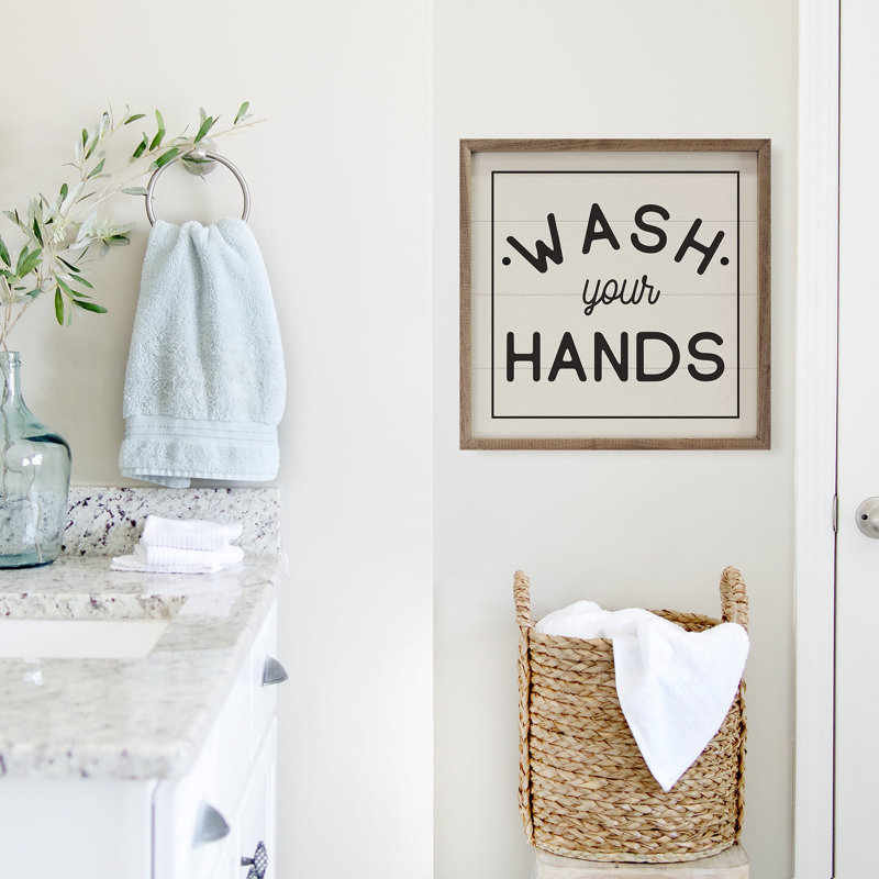 Bathroom Rules I White par WA, H 8 po x l 8 po