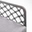 Méridienne de patio en acier durable, design gris moderne pour la maison et le jardin