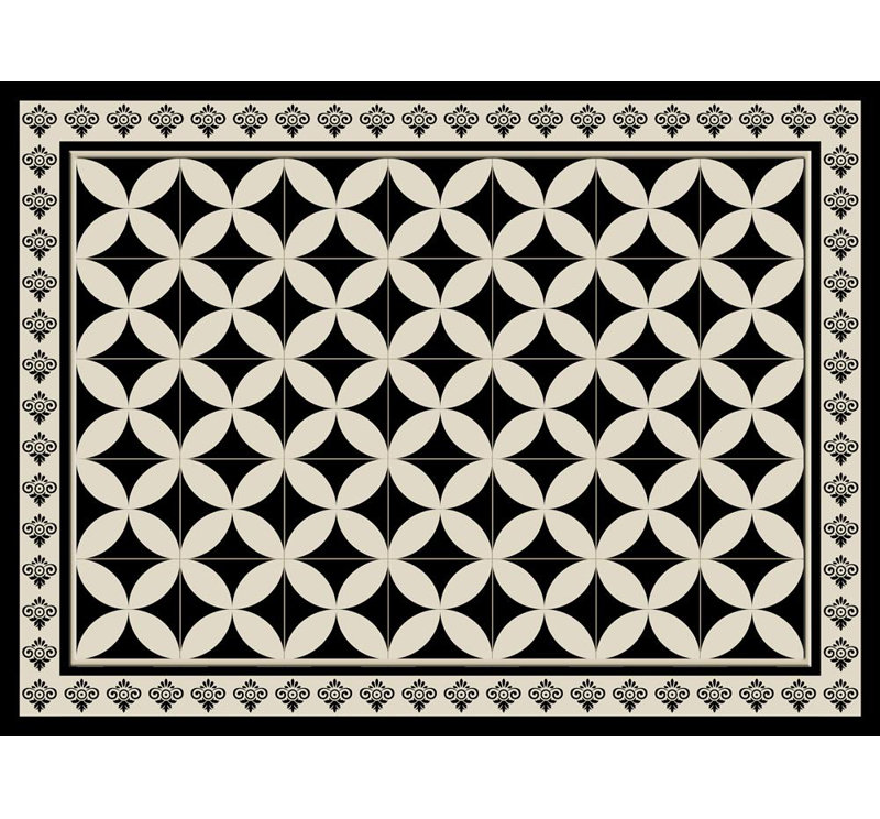 Kobbe Vinyl Abstract Rectangle Placemat, Black