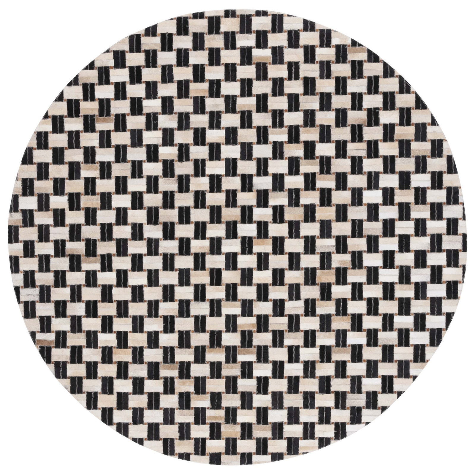 Mahsa Cowhide Rug, Round 6'