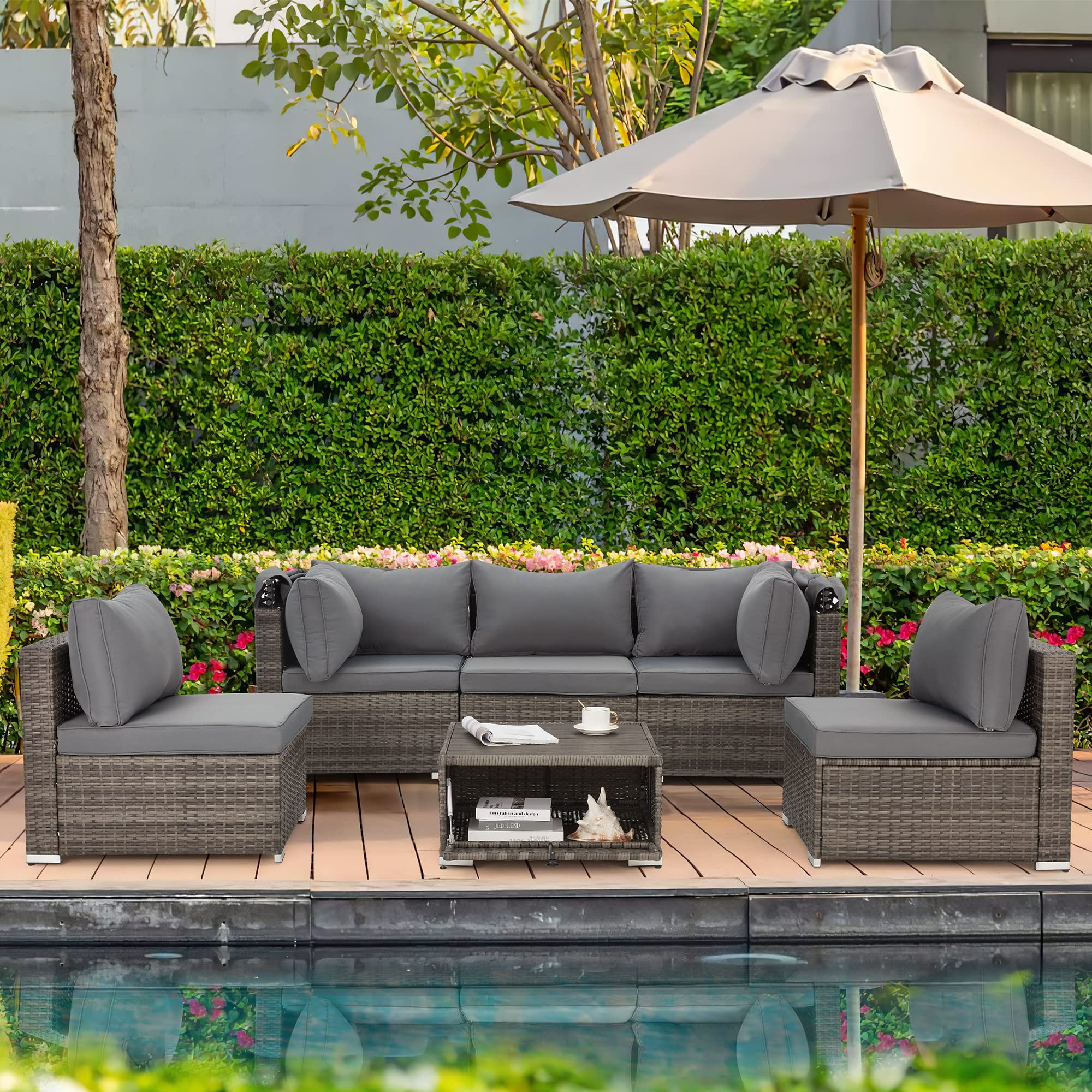 Patio furniture sectional discount couch