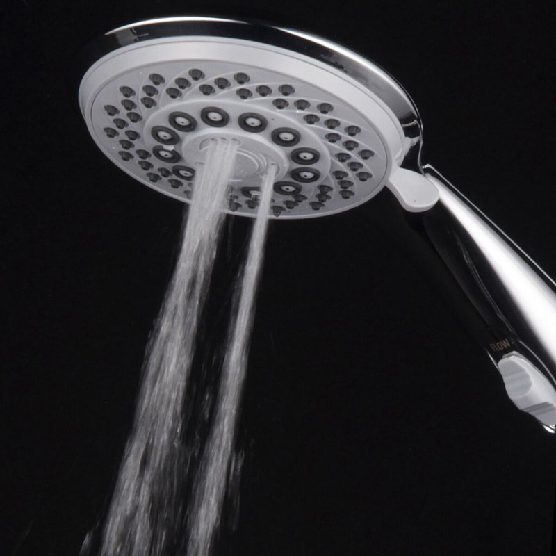 Chrome Handheld Shower Head with 7 Spray Settings