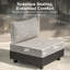 	Chaise de patio simple sans accoudoirs avec coussins épaissis, ensemble de 2