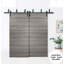 Portes coulissantes de placard de style grange Planum 0010 Frêne gingembre, rails robustes à montage supérieur de 2 m, ensemble de quincaillerie en bois massif pour portes de placard de chambre - 183 x 244 cm (2 x 91 x 244 cm)-110275083-110275092