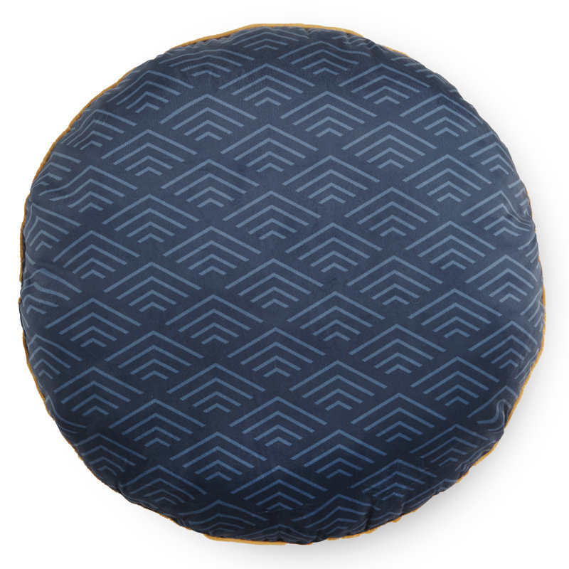 Novara Floral Circular Cushion, Petrol