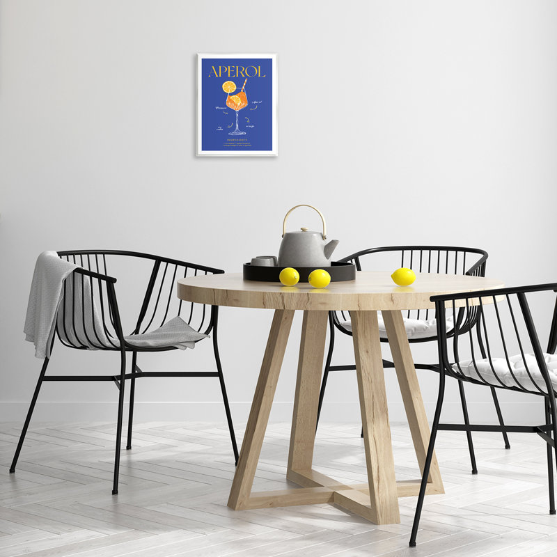 Art mural "Aperol Cocktail Recipe", par lettré et doublé