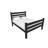 Black Solid Wood Full Bed Frame