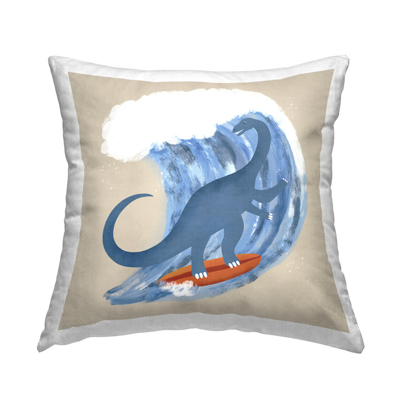 Coussin Surfing Dino Brontosaurus