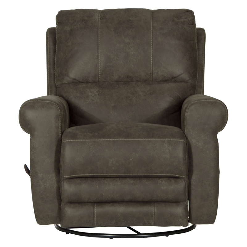 Fauteuil inclinable standard pivotant de 38 po de largeur Effingham, Mélange de polyester gris
