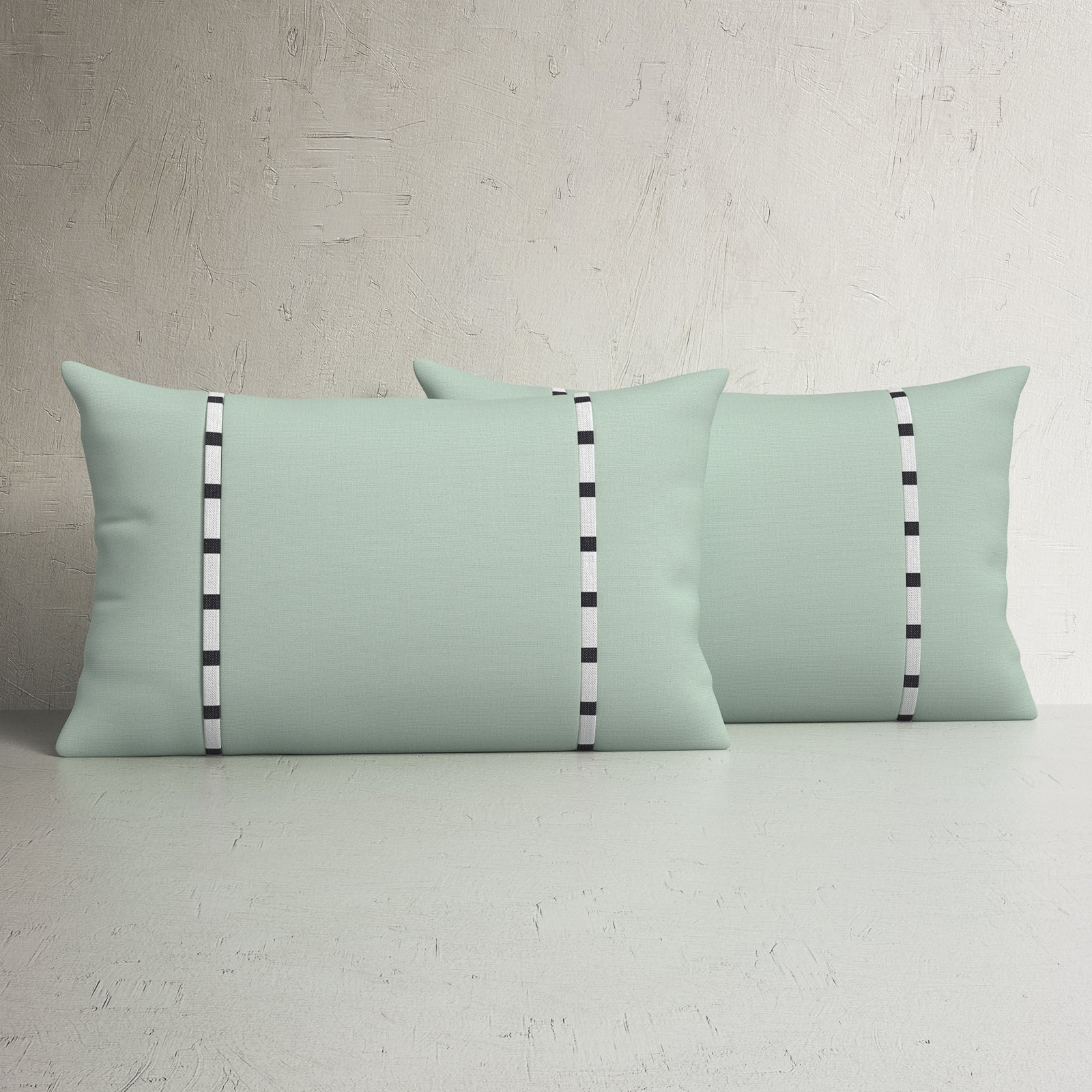 Keegan Sunbrella® Throw Pillow, 12" x 18", Spa Green