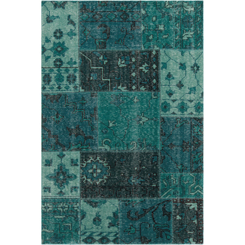 Tapis sud-ouest en laine noué à la main Donise, Rectangle 5 pi x 7 pi 6 po