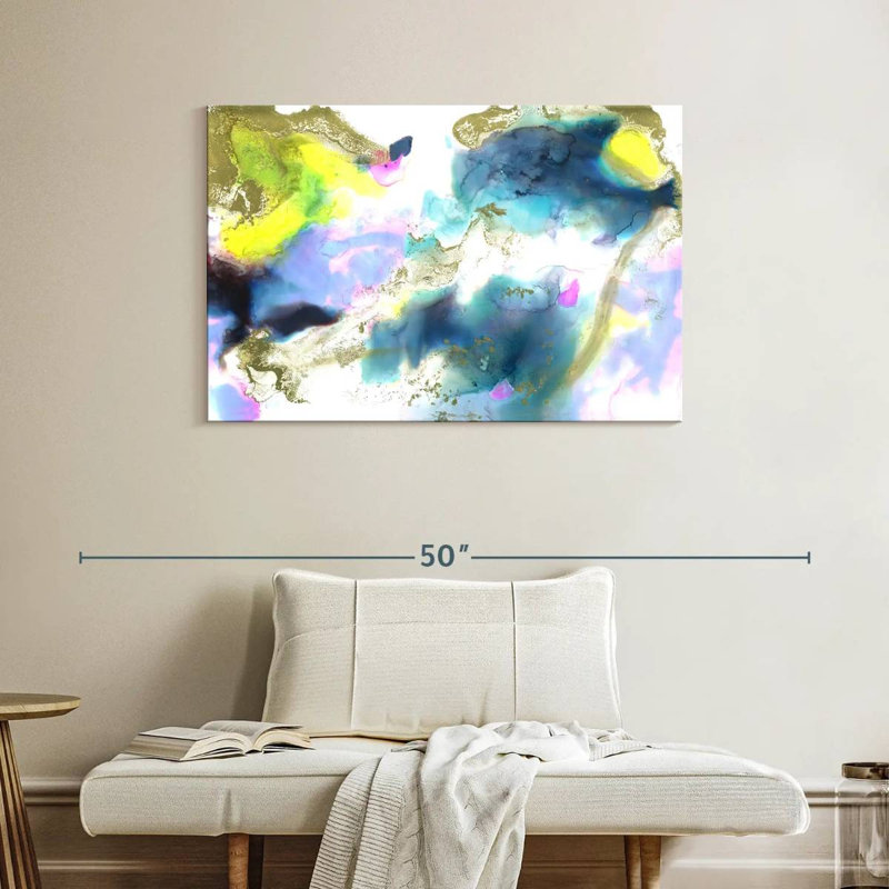 Nuage de tempête abstrait Avery, H 26 po x l 39 po