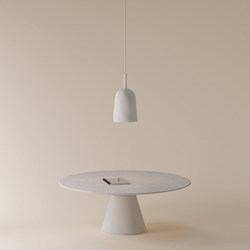 Vessel Pendant Light, 24" H x 14.5" W x 9" D, Snow, White