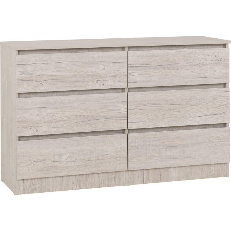 Braunstein 6 Drawer Chest Of Drawers, Urban Snow