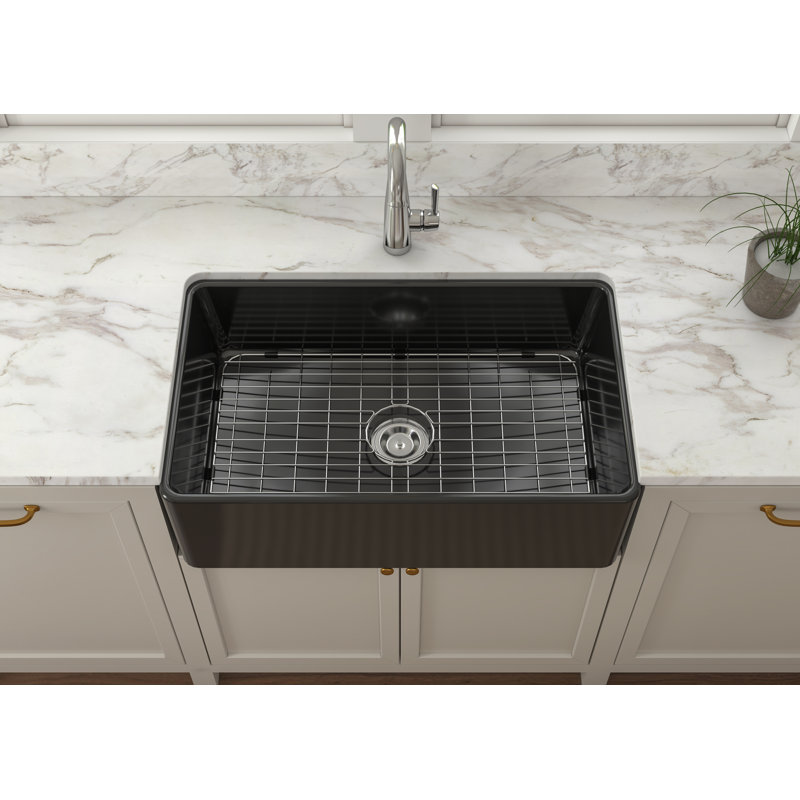 MEJE 508mm W Ceramic Farmhouse / Apron Kitchen Sink