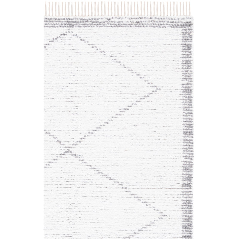 Anaias Hand Woven Cotton Geometric Rug, Rectangle 4' x 6'