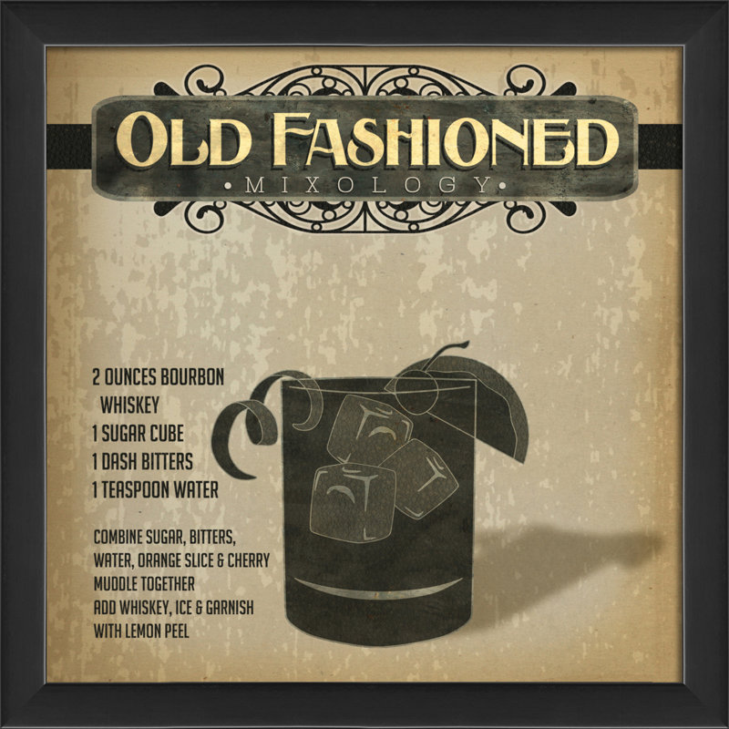 « old mode mixologie », impression encadrée