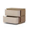 Table de chevet Mariella - Lin peint beige
