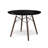 Round with Solid Wood and Steel Base Dining Table-2130556935-2130556928