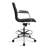 Set of 2 Modern Drafting Chair | Upholstered PU Leather Ribbed Mid Back with Tall Adjustable Base & Leg Rest Swivel, Home, Executive, Conference, Meetings, Armless, No Arms, With Arms-137215024-165170558