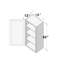 Armoire murale de cuisine blanche Casain l 18 po x H 42 po x P 12 po (poignées non incluses)