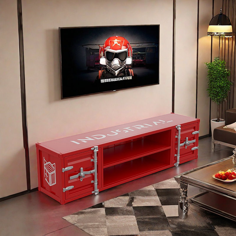 Crédence de rangement 70,86 po, Rouge