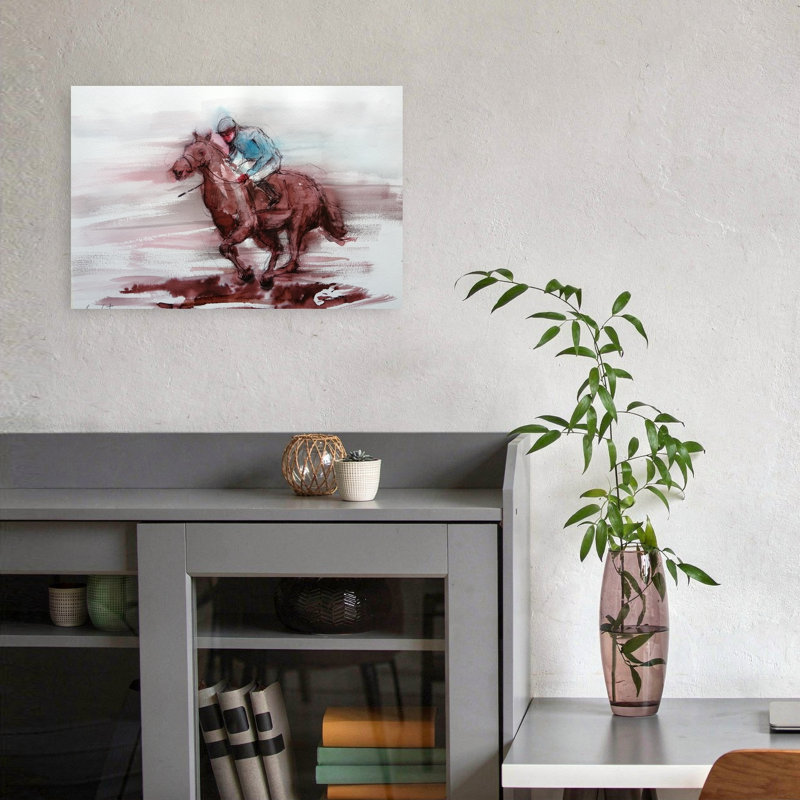 Art contemporain cheval galopant au galop