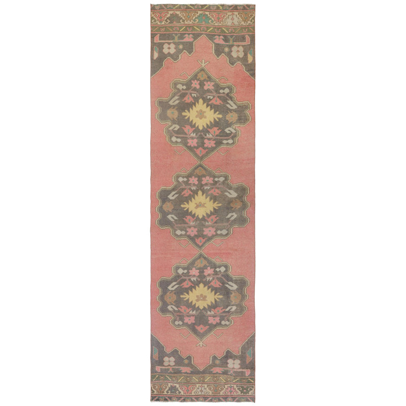 Vintage Turkish Village Rugs One-of-a-Kind Runner 2'10" X 10'11" Area Rug