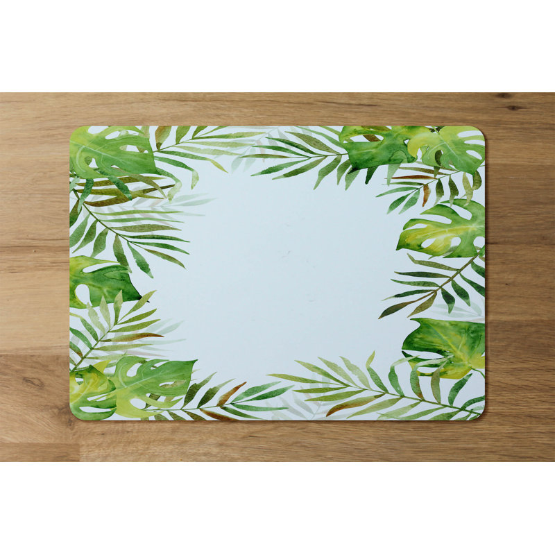 Shelburne Polyester-Coated Hardboard Floral Rectangle Placemat