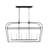 Jesli 6 - Light Farmhouse Large Linear Lantern Open Frame Chandelier-12915610