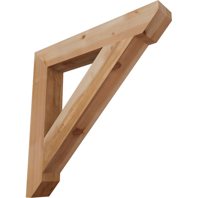 5 1/2"W x 40"D x 40"H Traditional Slat Smooth Bracket, Western Red Cedar, 40" H x 5.5" W x 40" D, Western Red Cedar