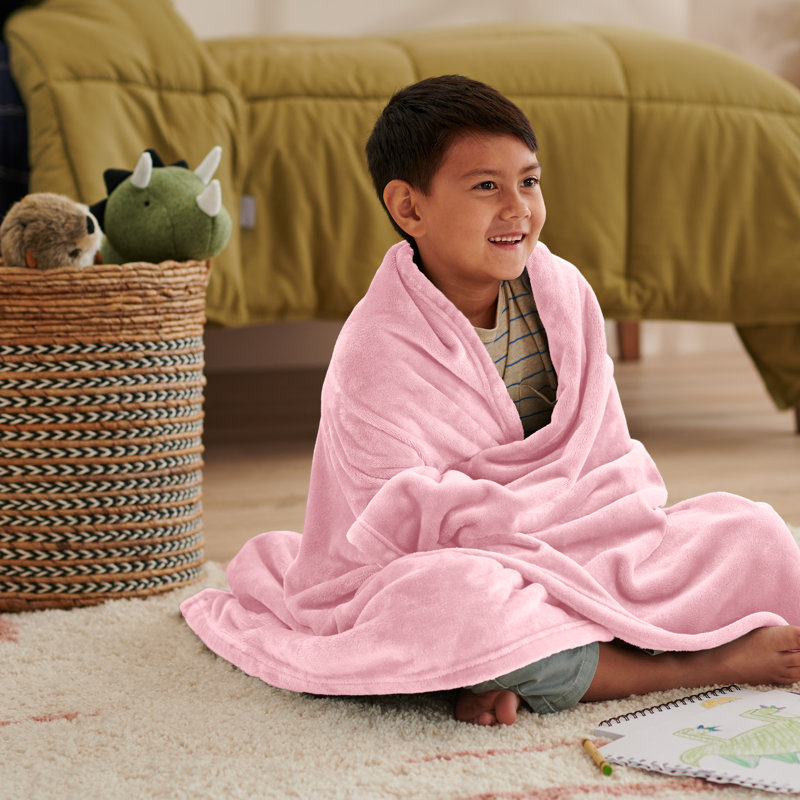 Couverture en molleton Bare Home Microplush - Kid, Rose clair