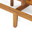  Banc réglable en bois pour l'extérieur avec dossier à lattes et design Mid-Century moderne, beige et teck