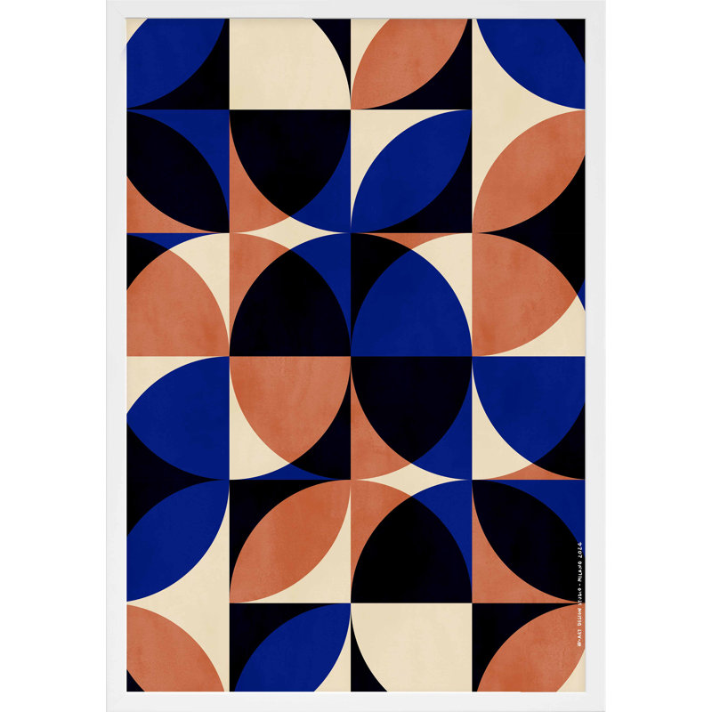 Harmonic Patterns II by Romina Gadler - Framed Wall Art, Black Framed Canvas, 20" H x 14" W