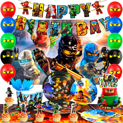 Ninja Birthday Decorations,112pcs Ninja Party Decorations