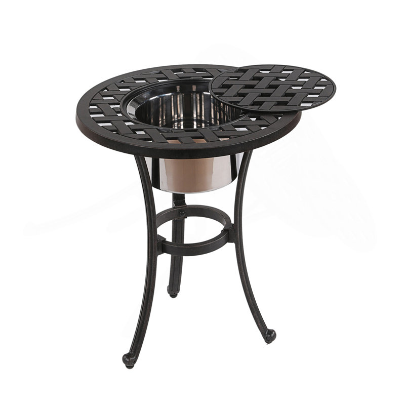 Table bistro ronde en aluminium 21 po