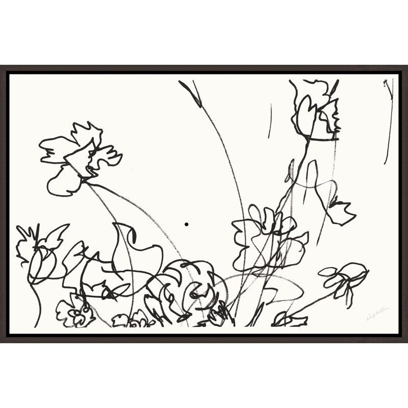 Chenille Floral III par Wendy Kleine - reproduction d'art sur toile, Image au pinceau gel, H 25,75 po x l 37,75 po