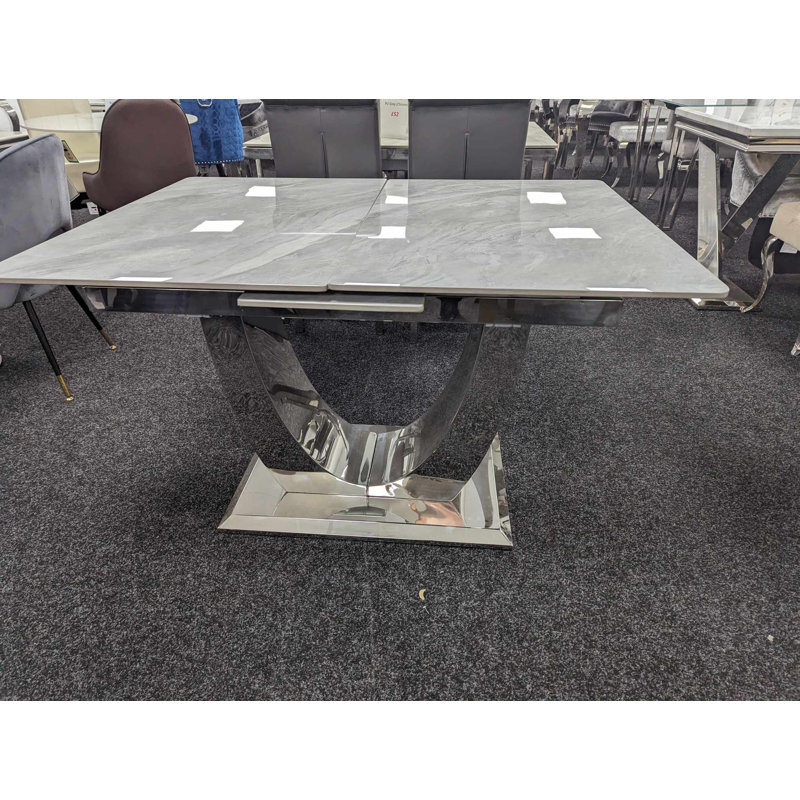 Chanella Extendable Metal Base Dining Table
