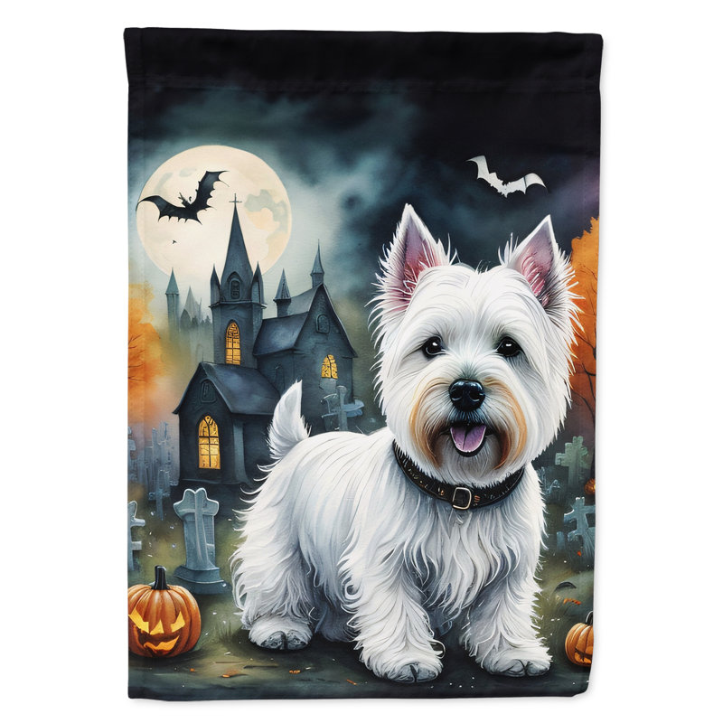 Drapeau Westie Spooky Halloween House