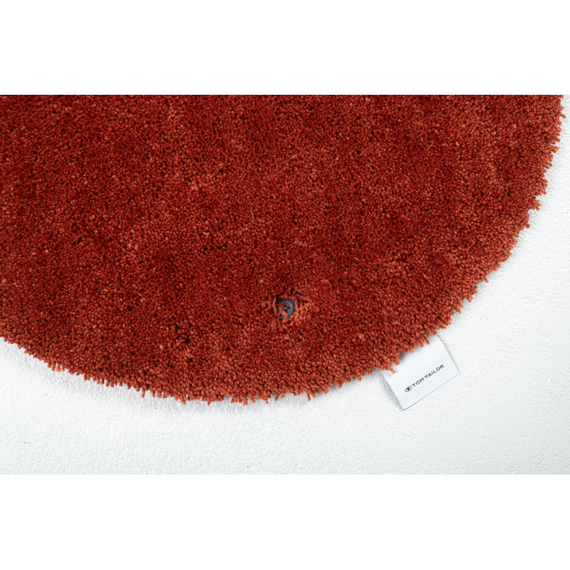 Circle Bath Rug, 90cm, Rust/Terracotta