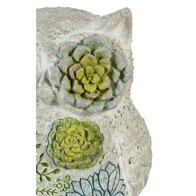 Statue de jardin chouette succulente Bach
