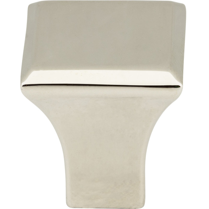 Marlo Square Knob, Polished Nickel, 1"