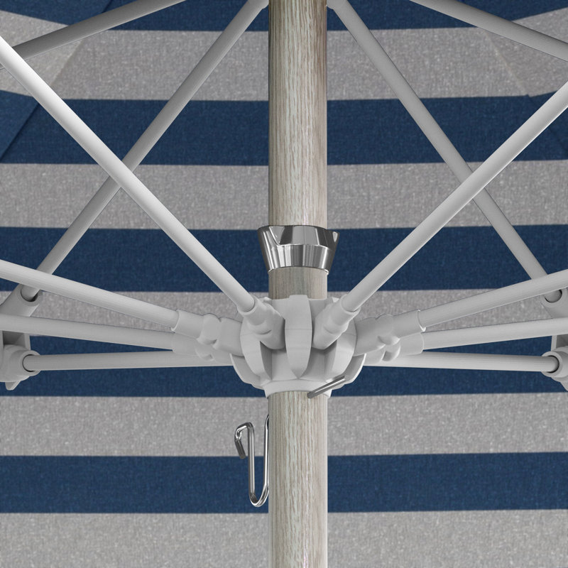 Parasol en fibre de verre en aluminium 7,5 pi, Cabana Regatta rayé
