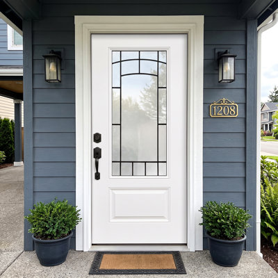 Dovelina Fiberglass Slab Front Entry Door