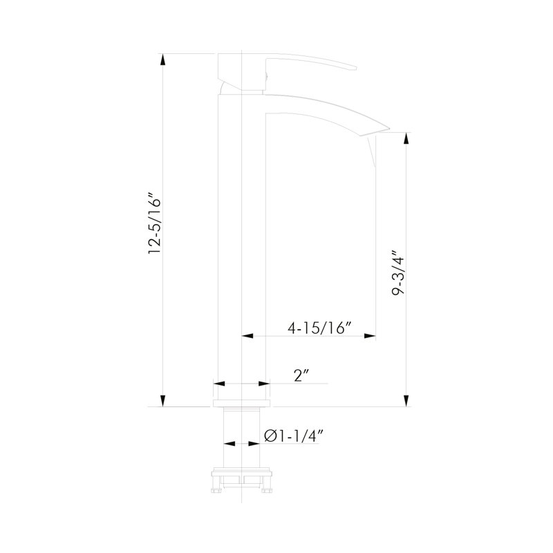 Single-handle Bathroom Faucet, Chrome