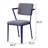 Grey and Blue Open Back Upholstered Office Chair-117068271
