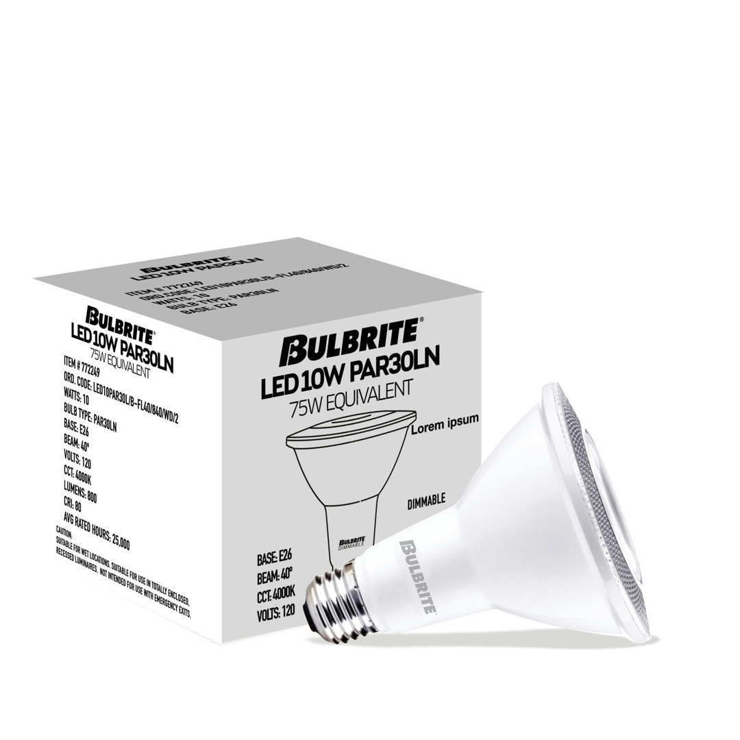 Equivalent PAR30L E26/Medium (Standard) Dimmable LED Bulb (Set of 4) Bulbrite Industries