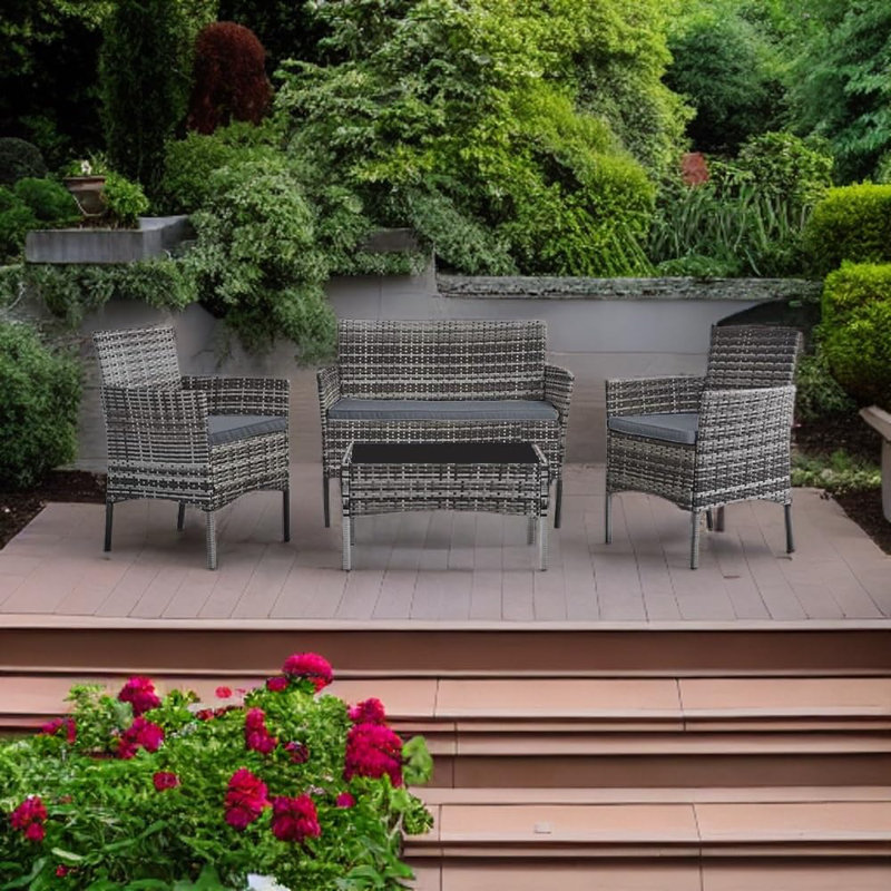 Ringwood 4 - Person Garden Lounge Set with Cushions